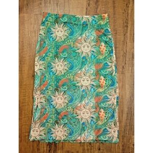 Shein Curve boho midi skirt